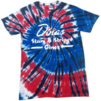 Red-White-Blue Tie Dye Adult T Shirt