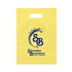 Aster 9 1/2 x 14  FROSTED DIE CUT BAG-Ink Imprint
