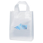 Mars  Frosted Shopper Plastic Bag Foil Imprint 8W x 4 x 10H