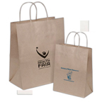 Eco Friendly Mini Kraft Paper Shopper Bag 8W x 4-3/4 x 10-1/2H
