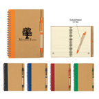 Eco Inspired Spiral Notebook and Pen