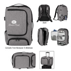 Heathered RFID Computer Backpack and Briefcase