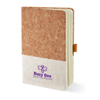 5 x7 Hard Cover Cork and Heathered Fabric Journal