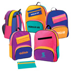 70D Nylon Childrens Backpack with Removable Pencil Pouch