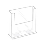 Clear Acrylic Brochure Holder for 7.5 inch wide literature