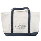 Classic Cotton Zippered Boat Tote Bag