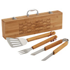 Grill Master 3 Piece Bamboo BBQ Set