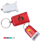 Mini Car Charger with Key Tag Ring