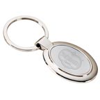 Oval shape nickel split ring keytag
