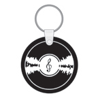 Record Shape Soft Squeeze Key Tag