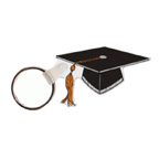 Graduation Cap Shape Key Tag