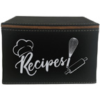 Black Leatherette Recipe Box
