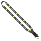 3/4Dye-Sublimated Polyester Lanyard w/Snap-Buckle Release w/O-ring Attachment