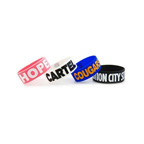 Color Filled Chunky Silicone Wristband Bracelet