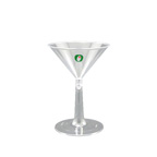 6 OZ Clear Plastic Martini Glass