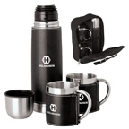 Stainless Steel Flask and Cups Travel Set