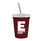 16 oz. Stadium Cup with Lid  and Straw