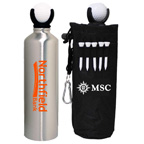 22 Oz. Stainless Steel Water Bottle with Golf Ball and Tees