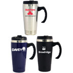 Double Wall Stainless Steel Travel Mug with Screw-on Lid, 16 Oz