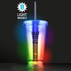 Deluxe Multi-Color LED Double Wall Tumbler Cup