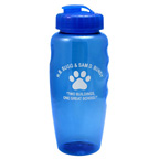 30oz Gripper Poly Clean Sports Bottle with Super Sipper Lid