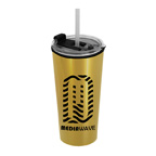 The Explorer 18 Oz Travel Tumbler with 2 in 1 Flip and Straw Hole Lid