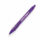 Wide Body Clear with Rubber Grip Click Pen