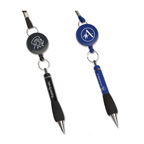 The Soft Grip Metal Pen with Lanyard and Retractor