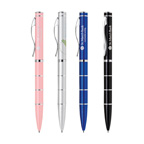 Twist Action Metal Pen with Blue Ink