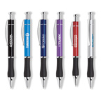 Click Metal Grip Pen with Blue Ink