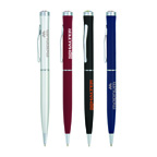 Chrome Clip Metal Pen with Blue Ink