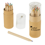 12 Piece Colored Pencils Tube with Sharpener