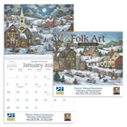 Deluxe Folk Art 16 Month Calendar