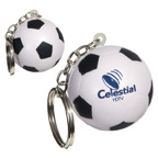 Stress Reliever Soccer Ball Key Tag