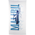 Mid Weight Beach Towel- White 10.5 lb per Dozen- HUGE IMPRINT