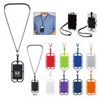 Silicone Lanyard with Phone Holder and Wallet