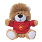6 Inch Loveable Lion With Shirt