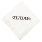 5x5 White 1-Ply Coin Edge Embossed Beverage Napkins - The 500 Line