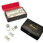 Double Nine Dominoes - Ivory colored tiles, thick size