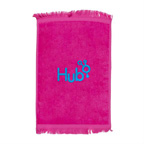 Premium Fringed Velour Sports Towel Colored Embroidered