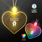Light-Up Promotional Acrylic Heart Necklace