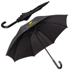 Leeman 48 Inch Executive Umbrella With Curved Faux Leather Handle