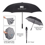 48 Inch Arc Blanc Noir Inversion Umbrella